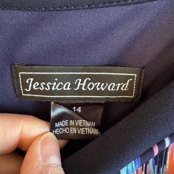 Jessica Howard Women's Plus Size 14 Multicolor Knee Length Dress NWT - Picture 5 of 7